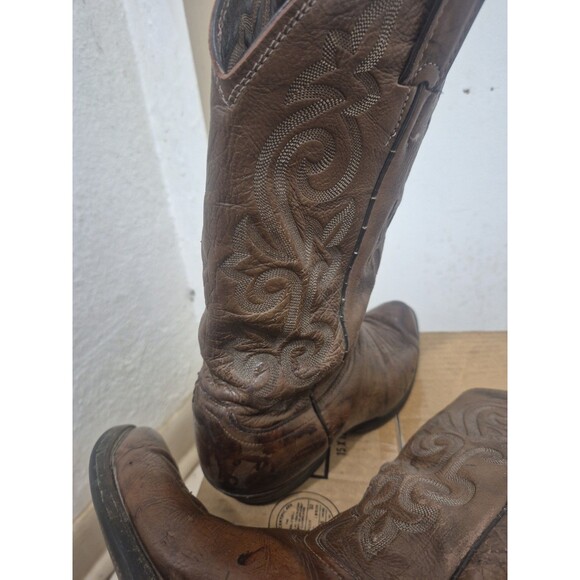Vintage Justin Men\'s Size 8D Brown Cowboy Western Boot Style 1351 USA main image 4